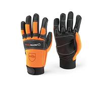 Rotatech Gants de sécurité pour tronçonneuse Anti Coupure - Qualité supérieure - Classe 1 - S à L (taille 9/M)