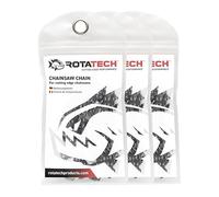 Rotatech Lot de 3 chaînes de tronçonneuse de 35,6 cm, calibre 1,1 mm, 52 maillons d'entraînement, chaîne de rechange compatible avec Makita DUC353, Bosch AKE 35, Einhell GP-LC 35/36 Li