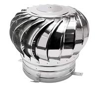 Rotatif Extracteur De Fumées, Ventilateur Turbine Ventilateur Étanche Étanche À La Pluie Acier Inoxydable Chapeau De Cheminée Échappement Le Toit Grenier Ferme Usine Ventilation,100mm