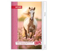 ROTH Cahier de devoirs pour enfants et animaux intelligents 2026/2027 - Agenda scolaire A5 avec horaire et feuilles d'autocollants - 1 semaine sur 2 pages - Planificateur de devoirs pour étudiants