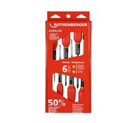 Rothenberger 1000001355 Euroline Set de 6 Tournevis de 2 pozidriv/4 fente