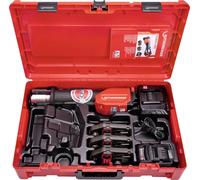 Rothenberger ROMAX 4000 Ensemble de presse série SV EU Assortiment 18 V Li-Ion Sertisseuse sans fil Li-Ion + Coffret de transport + 1x Batterie 4,0 Ah + Chargeur + 3x Mâchoires de pressage M ( 1000001