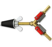 ROTHENBERGER Bouchon de test gaz, conique, taille 2 (3/4"-1.1/4"), avec 2x robinet - 351232