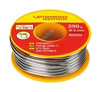 ROTHENBERGER Industrial Fittingslot 3 | 250 g | Tuyaux de chauffage et d'eau potable | Composition : Étain 97%, Cuivre 3% | 045255E