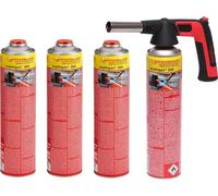 ROTHENBERGER Industrial RS 300 Chalumeau Recharge y compris 4 x Multigas 338g Piezo 180-360 °C rotation/dessus de la tête Chalumeau à gaz - 1500005150
