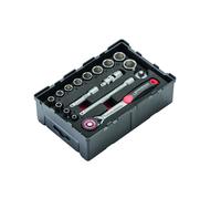 ROTHENBERGER Jeu de clés à douilles 6 pans 1/4", 17 pièces - 1000002180