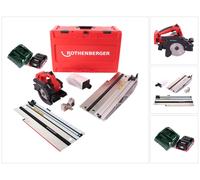Rothenberger PIPECUT mini Scie universelle sans fil 18 V 125 mm + 1x batterie 4,0 Ah + chargeur + rail de guidage + coffret ( 1000003398 )