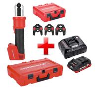 Rothenberger ROMAX NANO Sertisseuse sur batterie 18 V 34 kN CAS + 1x batterie LiHD 4,0 Ah + chargeur + 3 pcs. jeu de mâchoires TH + Rocase