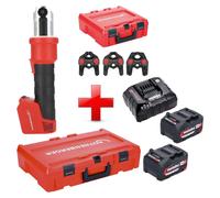 Rothenberger ROMAX NANO Sertisseuse sur batterie 18 V 34 kN CAS + 2x batterie 4,0 Ah + chargeur + 3 pcs. jeu de mâchoires TH + Rocase