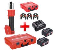 Rothenberger ROMAX NANO Sertisseuse sur batterie 18 V 34 kN CAS + 2x batterie 4,0 Ah + chargeur + 3 pcs. jeu de mâchoires SV + Rocase