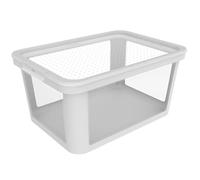 Rotho Albris Boîte de Rangement avec Couvercle 45L | Boîte Moderne pour Organisation | Fermeture Sécurisée | Empilable & Gain de Place | Facile d'Entretien | Transparent/Blanc