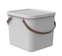 Rotho Albula Grande Boite Rangement 40 L avec Couvercle Plastique Blanc | Panier de rangement, poignées intégrées, empilable avec couvercle, emboîtable sans couvercle, plastique 100 % recyclé
