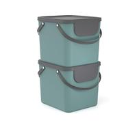 Rotho Albula Lot de 2 systèmes de tri sélectif pour la cuisine, en plastique (PP) sans BPA 40 l