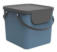 Rotho Albula Système de Séparation des Déchet s 40 l pour la Cuisine, Plastique (PP) sans BPA, Bleu/Anthracite, 40 l (40,0 X 35,8 X 34,0 cm)