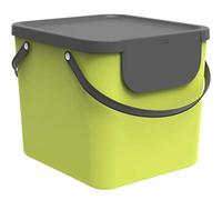 Rotho Albula Système de séparation des déchets 40l pour la cuisine, Plastique (PP) sans BPA, vert clair/anthracite, 40l (39,8 x 35,8 x 33,9 cm) Vert G