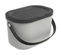 Rotho Albula Poubelle Bio avec Couvercle 3,2 l pour Cuisine (Blanc)
