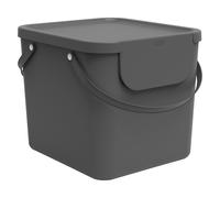 Rotho Bac de recyclage de l'albula 40 l, anthracite, Poubelle, Gris