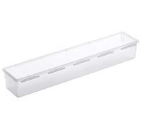 Rotho Basic boîte de classement modulaire 38x8 cm pour tiroirs, Plastique (PP) sans BPA, transparent, (38.0 x 8.0 x 5.0 cm)