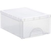 Rotho Boîte frontale en plastique (PP) sans BPA, transparente, petite taille 1767890000C klein (35,0 x 26,0 x 14,0 cm)