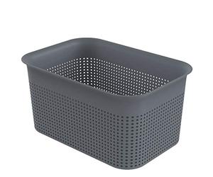 Rotho Brisen petit panier de stockage 4,5l, Plastique (PP) sans BPA, anthracite, 4.5l (26.2 x 18.0 x 13.0 cm)
