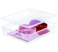 Rotho Clear Boîte de rangement 9l avec couvercle, Plastique (PP) sans BPA, transparent, 9l (40.0 x 33.5 x 8.5 cm)