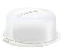 Rotho Cool & Fresh Cloche à gâteau avec refroidissement, hotte et poignée de transport, Plastique (PP) sans BPA, blanc/transparent, (38.0 x 34.0 x 16.0 cm)
