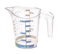 Rotho Domino Gobelet gradué de 0,5 l avec échelle, Plastique (PP) sans BPA, transparent, 0.5l (15.8 x 10.1 x 12.7 cm)