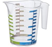 Rotho Domino Tasse à mesurer 1l avec balance, Plastique (PP) sans BPA, transparent, 1l (18.5 x 12.4 x 15.7 cm)