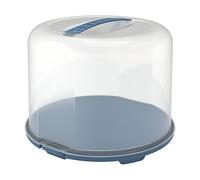 Rotho Fresh Cake Dome XL en plastique alimentaire (PP), sans BPA, bleu/transparent, 35,5 x 34,5 x 26 cm