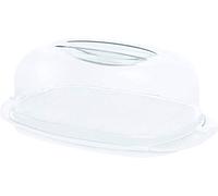 Rotho Fresh Käseglocke, Kunststoff (BPA-frei), weiss / transparent, (29 x 17 x10,5 cm)