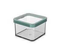 Rotho Loft Boîte de conservation alimentaire 0,5 L avec couvercle turquoise | Boîte de rangement avec couvercle, format carré, fermeture qui préserve les arômes, parties transparentes, SAN, congélateur