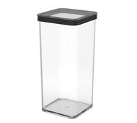 Rotho Loft Boîte de conservation carrée, avec couvercle et joint, en plastique (SAN), sans BPA, transparente, noire, 1,5 l