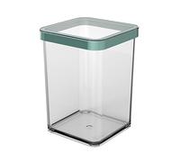 Rotho Loft Boîte hermétique alimentaire 1 L carrée avec couvercle turquoise | Boîte de rangement plastique transparente, joint qui préserve les arômes, lave-vaisselle, pour noix et ingrédients secs
