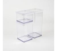 Rotho Loft Lot de 3 Boîtes de Conservation en Plastique sans BPA