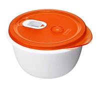 Rotho Micro Clever boîte de rangement plastique 1,6 L micro-ondes rouge | Boîte plastique à valve, boîte de conservation alimentaire pour cuire et transporter un repas, compatible micro-ondes