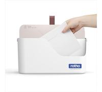 Rotho MyPaper Inbox Rangement Bureau Organisateur de Bureau Mural Blanc | Rangement papier administratif, banette de rangement bureau, 4 chemises FSC, pose libre, fixation murale, plastique PP blanc