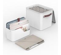 Rotho MyPaper My Paper Plus Lot de 10 organiseurs de documents, plastique (PP) sans BPA, blanc/bleu, 40 x 29,2 x 46,5 cm