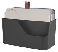 Rotho MYPAPER Plus Inbox, range-documents pour le bureau et le télétravail, organiseur de bureau avec poignée, plastique, noir, 34,5 × 15,2 × 28,7 cm Noir/Bleu