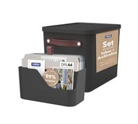 Rotho MyPaper Plus Trieur A4 Lot de 10 Rangement de bureau mural Noirs