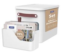 Rotho MyPaper - Porte-documents 34,5 x 15,2 x 28,7 cm - Organiseur de bureau, porte-documents - Compartiment pour documents au format A4