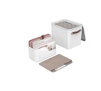 Rotho MyPaper Set Organisateur de documents MY PAPER Plus, plastique (PP) sans BPA, blanc/rouge, (40.0 x 29.2 x 46.5 cm)