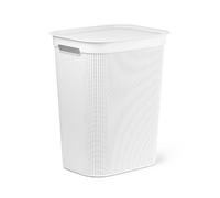 Rotho Brisen Collecteur de Lavage 50 l avec Couvercle et 2 Poignées, Plastique (PP) sans BPA, Blanc, 50 l (43,1 X 34,0 X 52,9 cm)