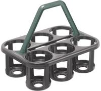 Panier de transport - ROTHO - 6 bouteilles - Plastique - Anthracite/vert foncé - 350x260x270 mm