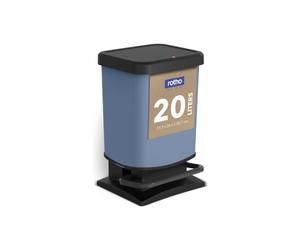 Rotho Paso Poube l le 20 l Avec Péda le Et Couverc le, P lastique (Pp) Sans Bpa, B leu, 20 l (29.3 X 26.6 X 45.7 cm)