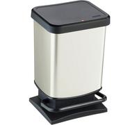 Rotho Poubelle à pédale Paso 20 l Blanche 45,7 x 26,6 x 29,3 cm en Plastique