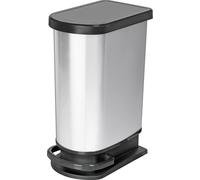 ROTHO Poubelle à pédale Paso mono 50 litres argent