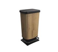 Rotho Poubelle avec pédale, polypropylène, 40 L, marron, 40 tl