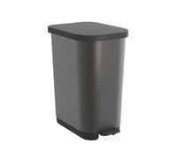 Rotho Ribo Graphite - Poubelle à pédale 35L