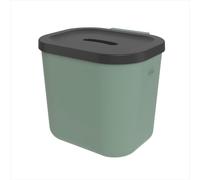 Rotho Salsa Poubelle Cuisine à Compost 6 L avec Couvercle Plastique Verte | Petite poubelle à compost pour cuisine, seau avec couvercle, à poser ou suspendre à la porte du placard en plastique recyclé
