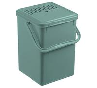 Rotho Seau à compost bio 9 l avec filtre à charbon actif dans le couvercle, plastique (PP) sans BPA, vert foncé, 9 l (23x22,5x27,5cm) 1779905092